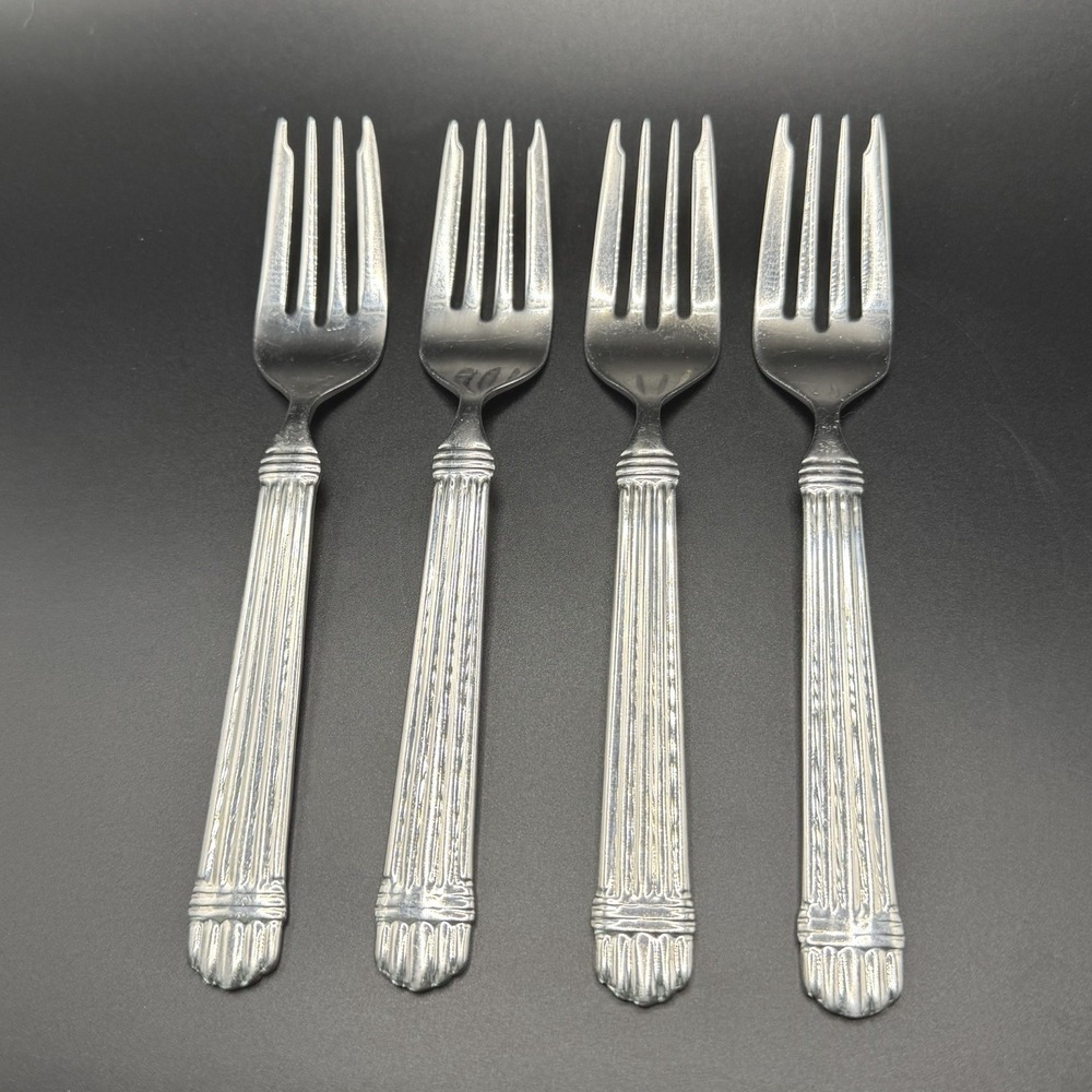 Wallace Silversmiths Stainless Steel "Chardonay Salad Forks S/4